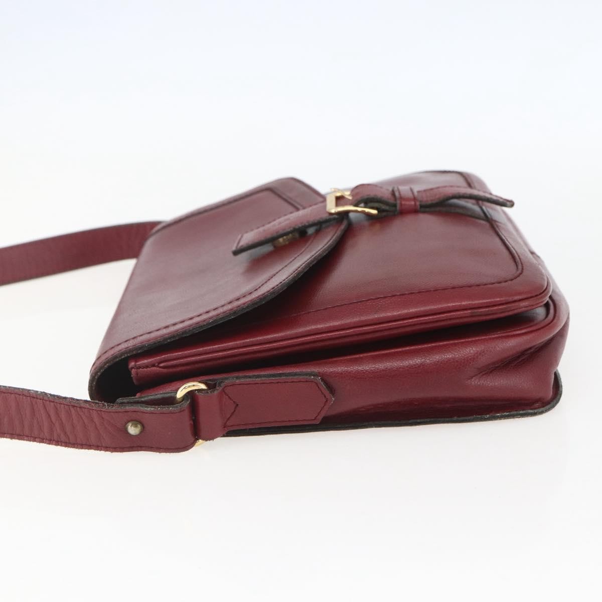 Saint Laurent Vintage Shoulder Bag Leather, RED, LEATHER, Shoulder bag