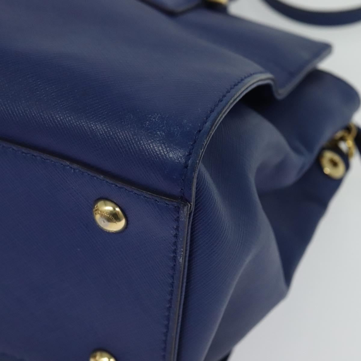 Salvatore Ferragamo Beky Tote Saffiano Leather, BLUE, LEATHER, Tote bag