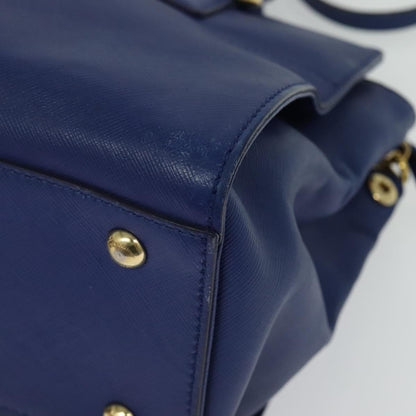 Salvatore Ferragamo Beky Tote Saffiano Leather, BLUE, LEATHER, Tote bag