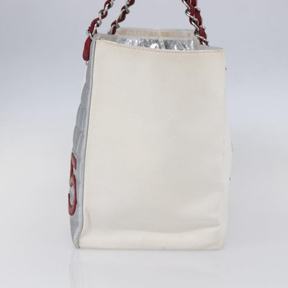 Chanel No.5 Tote Canvas and Leather, SILVER, CANVAS, Tote bag