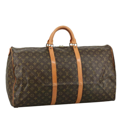 Louis Vuitton Keepall Bag Monogram Canvas, BROWN, CANVAS, Travel bag