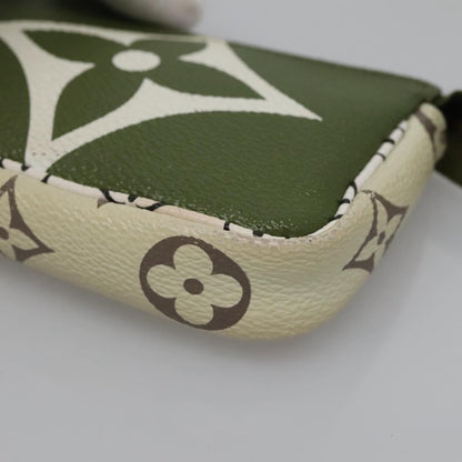 Louis Vuitton Mini pochette accessoire Limited edition Monogram canvas, GREEN, CANVAS, Clutche & pouche