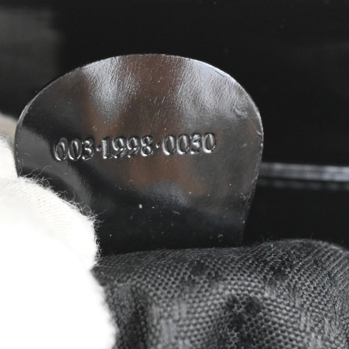 Gucci Vintage Bamboo Backpack Nylon and Patent Leather, BLACK, NYLON, Backpack