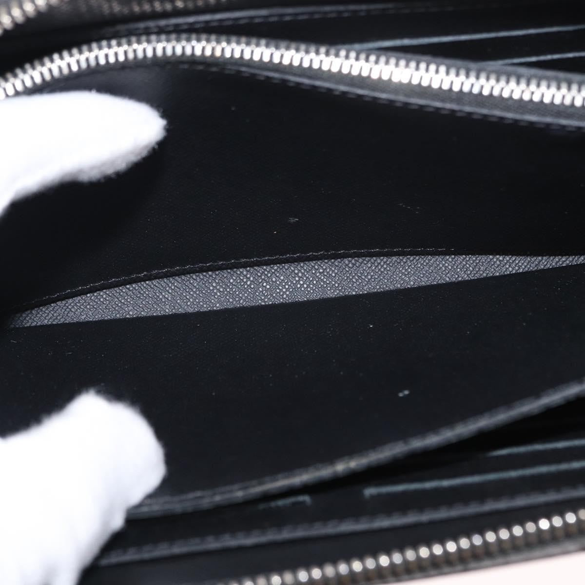 Louis Vuitton Zippy XL Taiga Leather, BLACK, LEATHER, Wallets