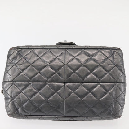 Chanel Reissue 2.55 Double Compartment Flap Bag Quilted Aged Calfskin, SILVER, LEATHER, Handbag