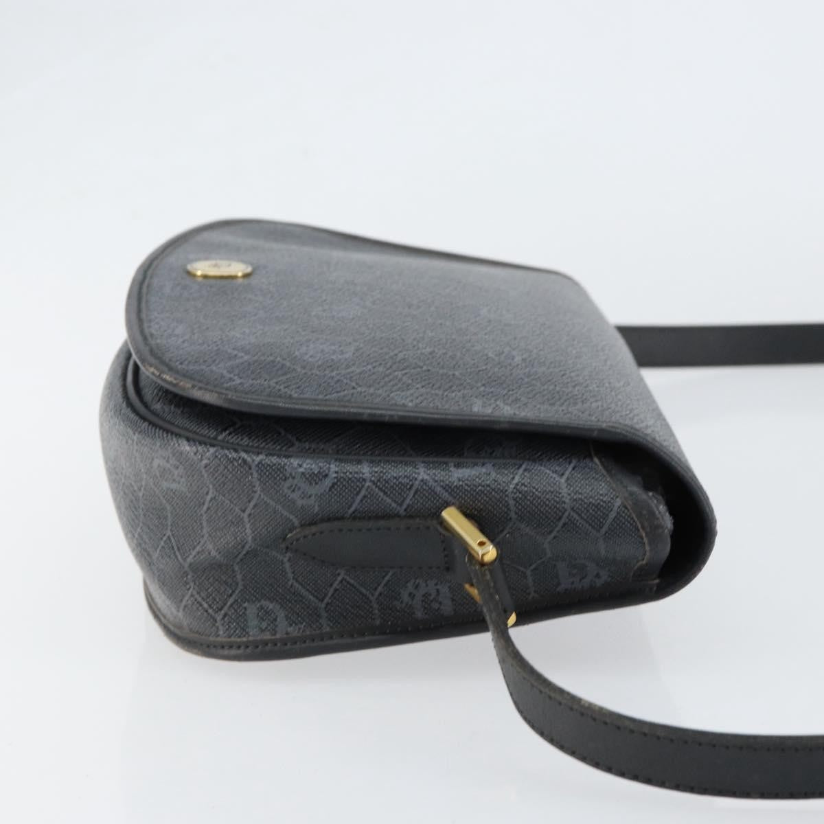 Christian Dior Vintage Honeycomb Shoulder Bag Canvas, BLACK, CANVAS, Shoulder bag