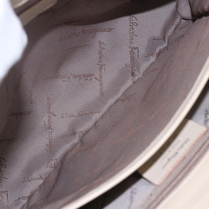 Salvatore Ferragamo Vintage Gancini Cage Top Handle Bag Canvas, BEIGE, CANVAS, Bag