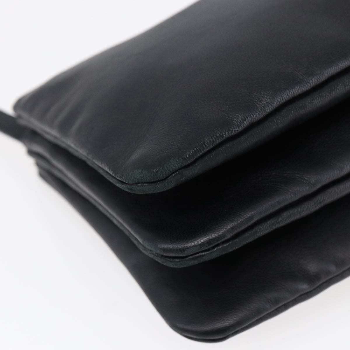Celine Trio Crossbody Bag Leather, BLACK, LEATHER, Crossbody bag