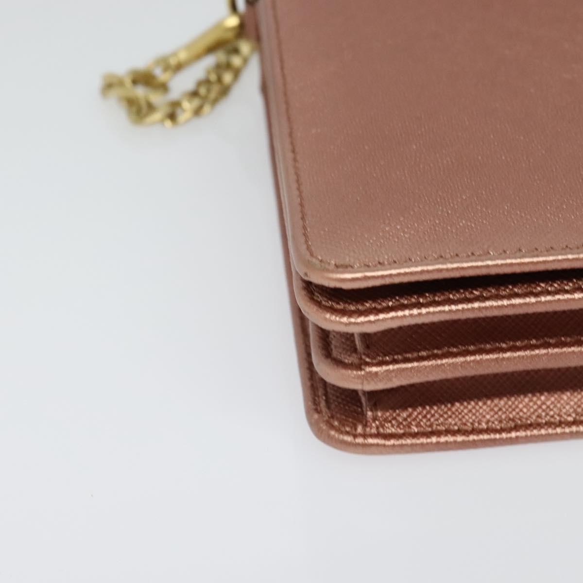 Prada Monochrome Chain Flap Bag Saffiano Leather, PINK, LEATHER, Shoulder bag