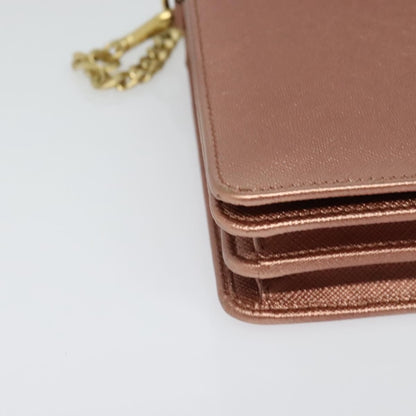 Prada Monochrome Chain Flap Bag Saffiano Leather, PINK, LEATHER, Shoulder bag