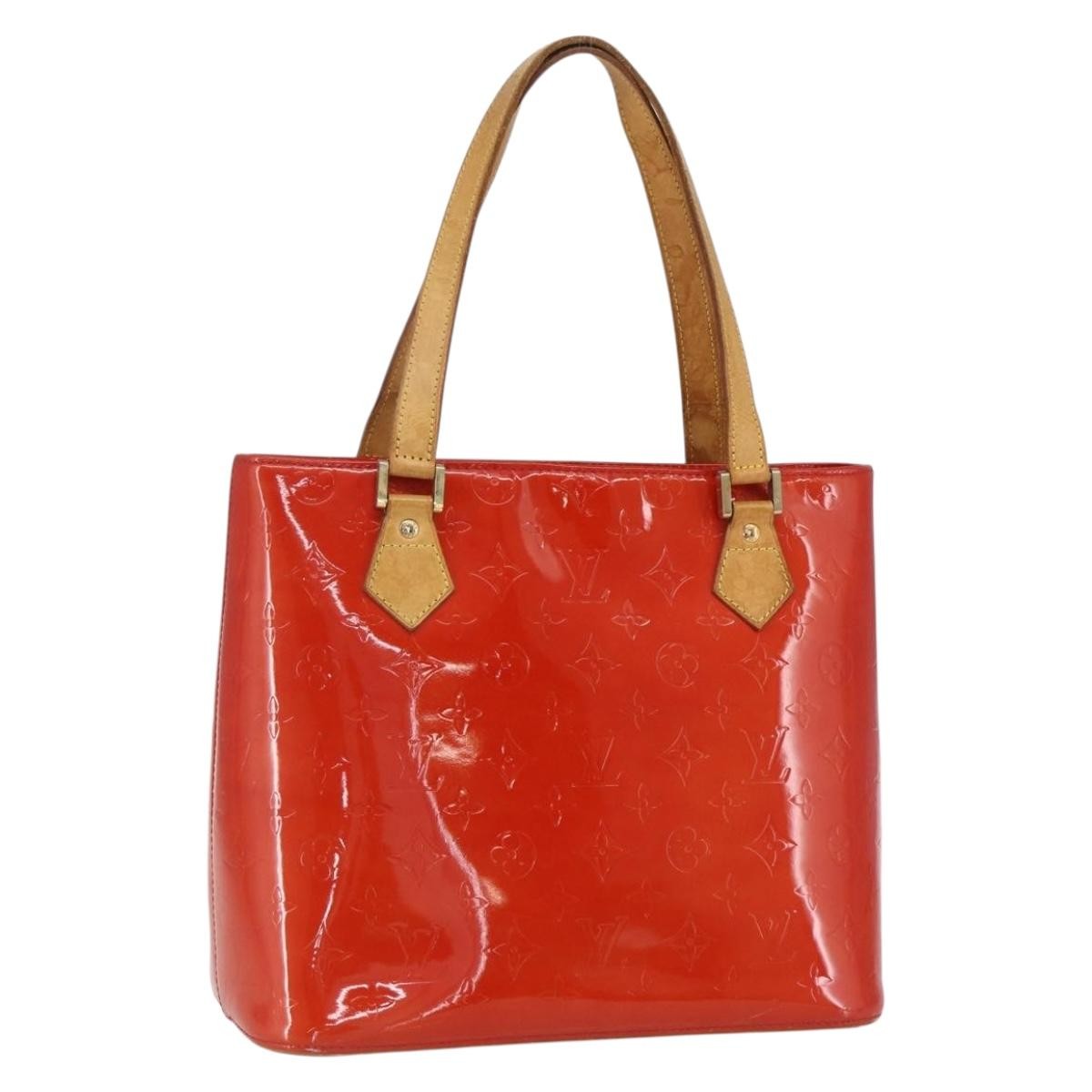 Louis Vuitton Houston Handbag Monogram Vernis, RED, PATENT_LEATHER, Handbag