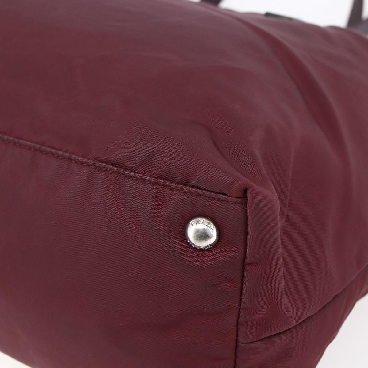 Prada Vintage Zip Tote Tessuto, BURGUNDY, NYLON, Tote bag