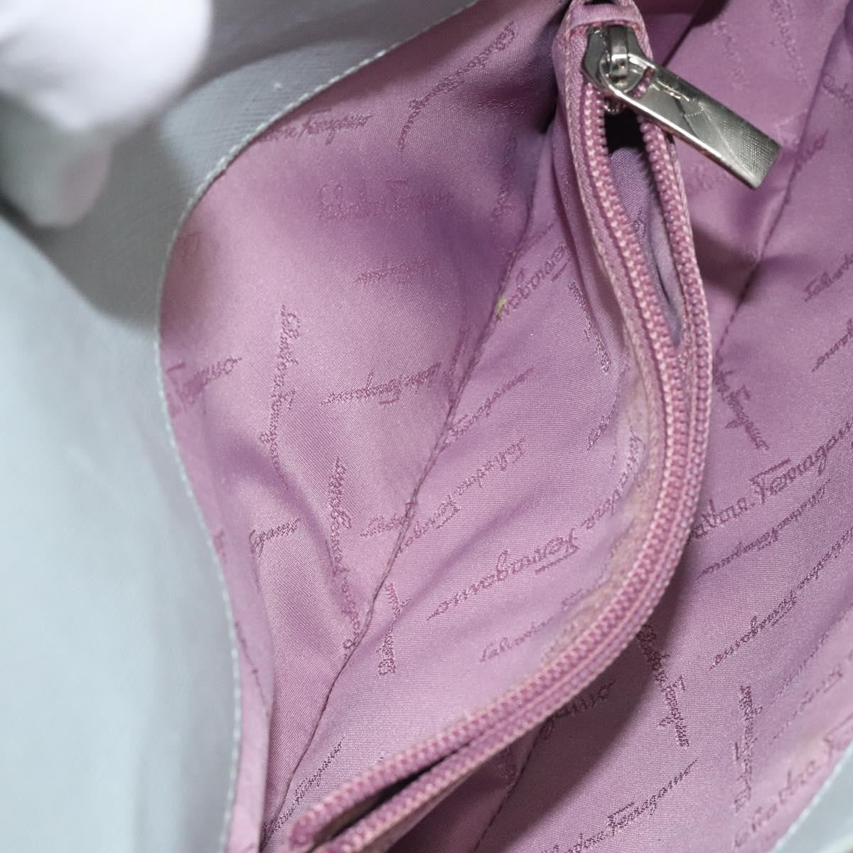 Salvatore Ferragamo Gancini Shoulder Bag Leather, BLUE, LEATHER, Shoulder bag