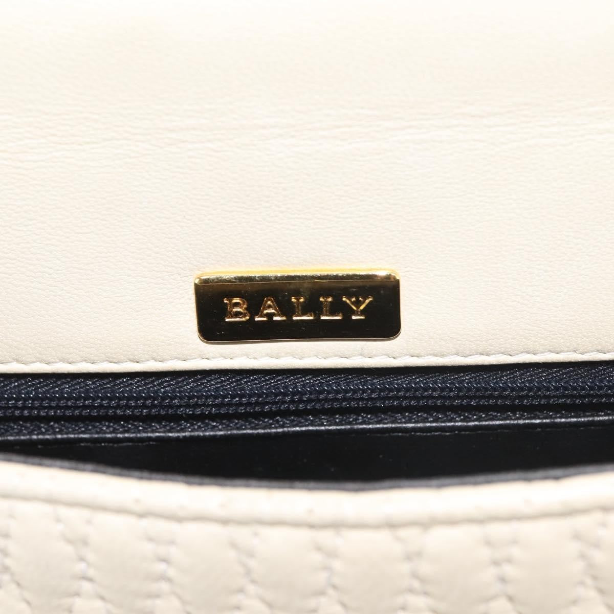 Bally Vintage Handbag Quilted Leather, BEIGE, LEATHER, Handbag