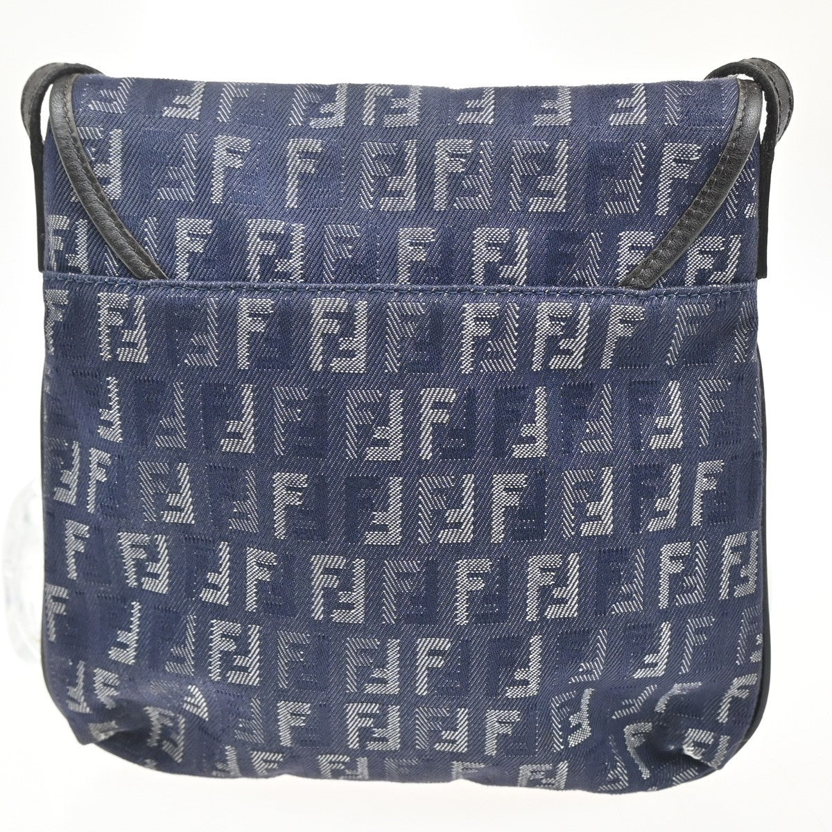 Fendi Vintage Flap Crossbody Bag Zucchino Denim, BLUE, DENIM_JEANS, Shoulder bag