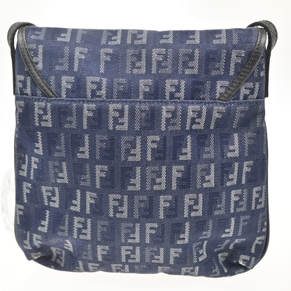 Fendi Vintage Flap Crossbody Bag Zucchino Denim, BLUE, DENIM_JEANS, Shoulder bag