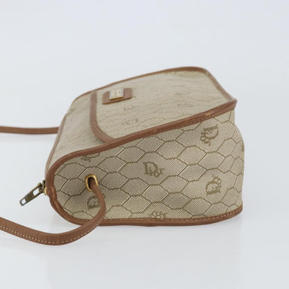 Christian Dior Vintage Honeycomb Shoulder Bag Canvas, BEIGE, CANVAS, Shoulder bag