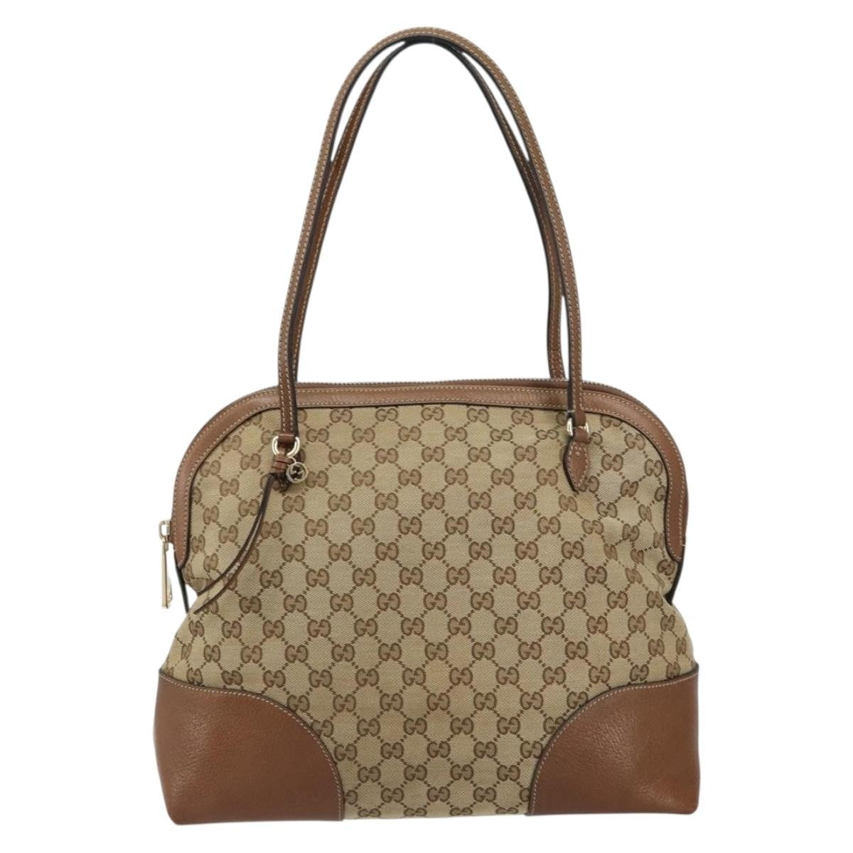 Gucci Bree Dome Tote GG Canvas with Leather, BEIGE, CANVAS, Tote bag
