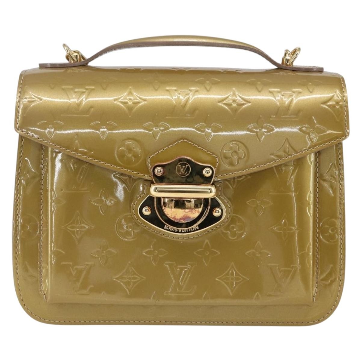 Louis Vuitton Mirada Handbag Monogram Vernis, BEIGE, PATENT_LEATHER, Handbag