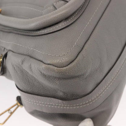 Chloe Paraty Top Handle Bag Leather, GRAY, LEATHER, Handbag