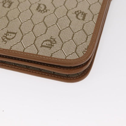 Christian Dior Vintage Honeycomb chain Canvas, BEIGE, CANVAS, Shoulder bag