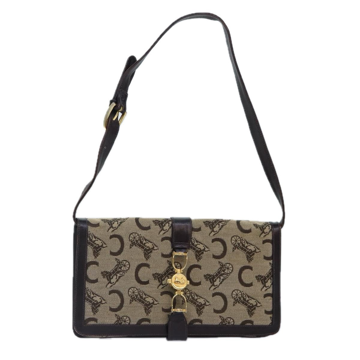 Celine Sulky Clutch Bag Canvas, BEIGE, CANVAS, Clutche & pouche