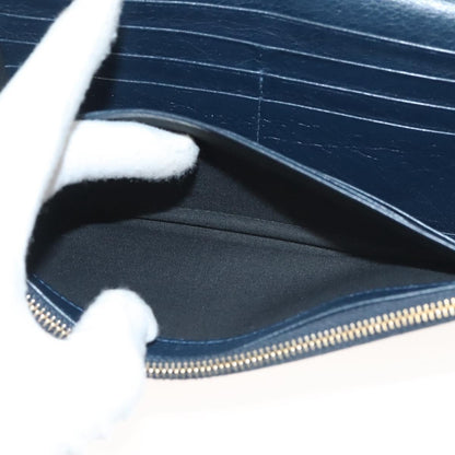 Balenciaga Giant Money Flap Wallet Leather, NAVY, LEATHER, Wallets