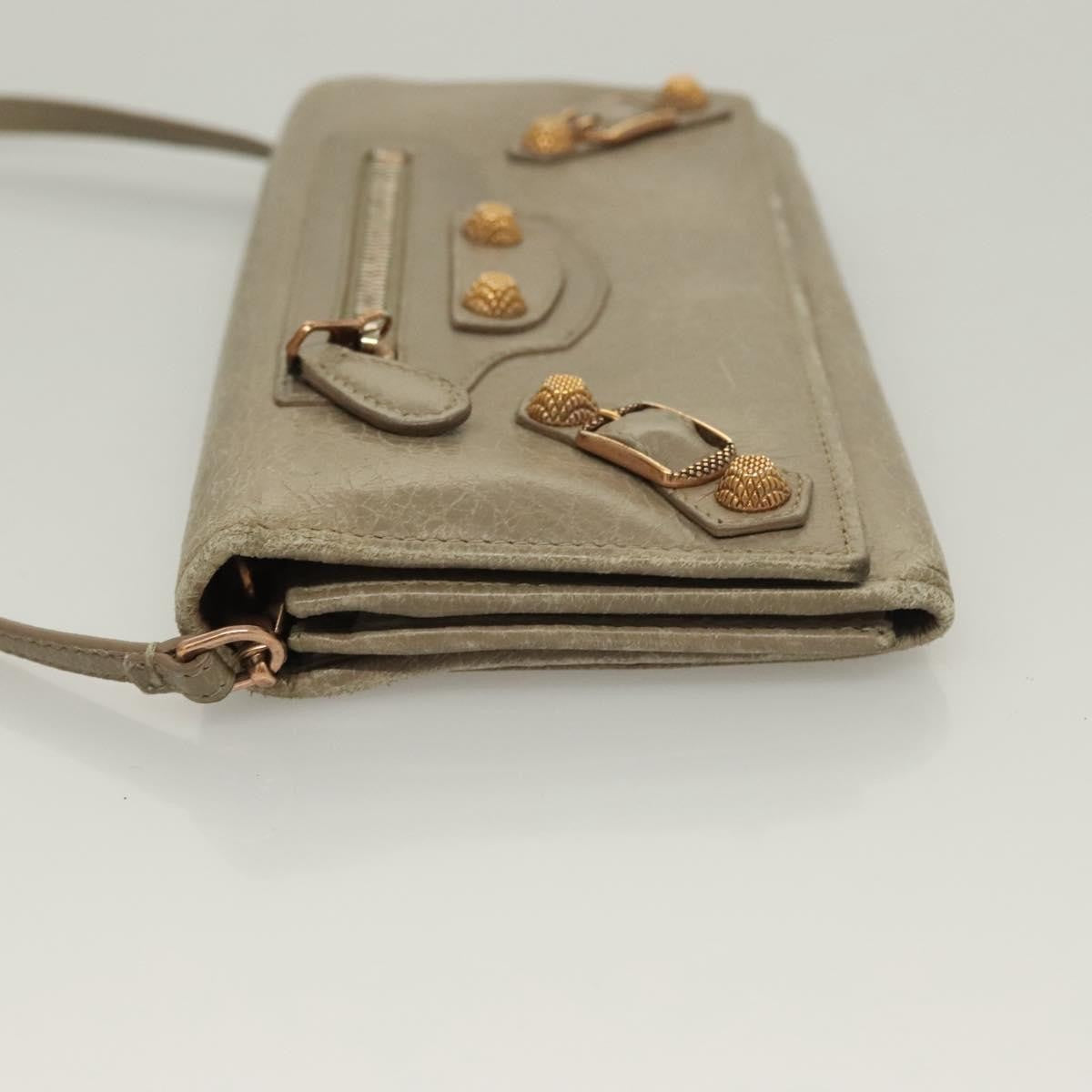 Balenciaga Giant Money Flap Wallet Leather, BEIGE, LEATHER, Wallets