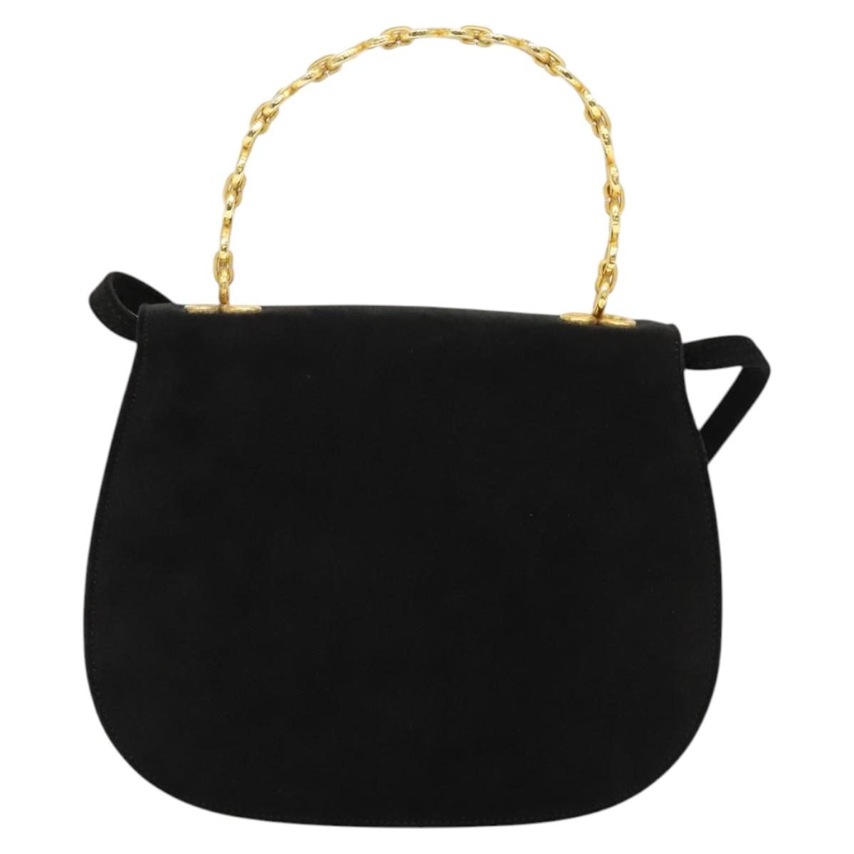 Celine Handbag Suede, BLACK, SUEDE, Handbag