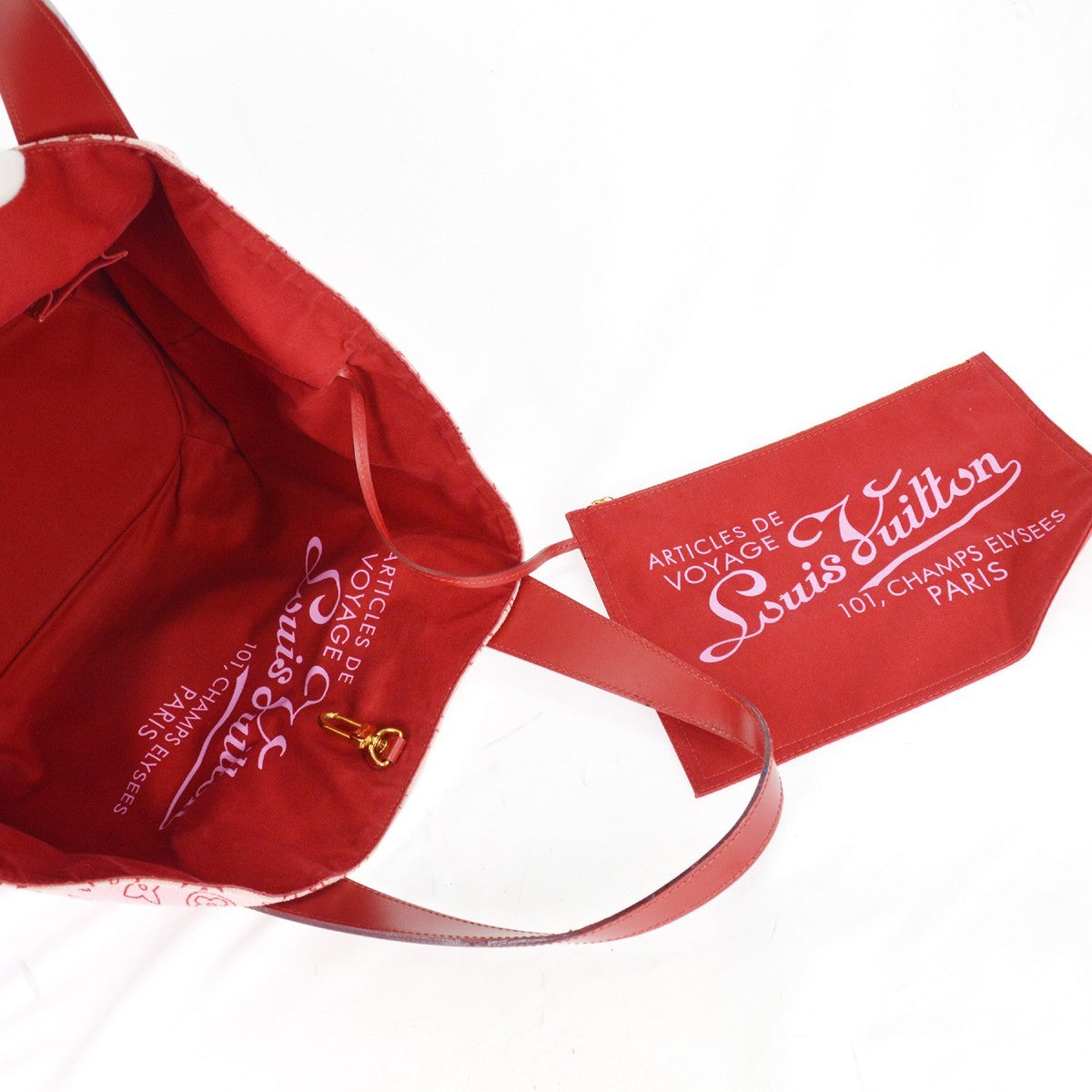 Louis Vuitton Cabas Ipanema Canvas, PINK, CANVAS, Tote bag