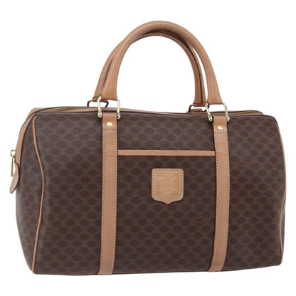 Celine Vintage Macadam Boston bag Canvas, BROWN, CANVAS, Handbag