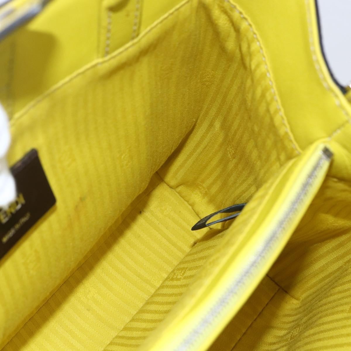 Fendi 2Jours Bag Leather, YELLOW, LEATHER, Handbag