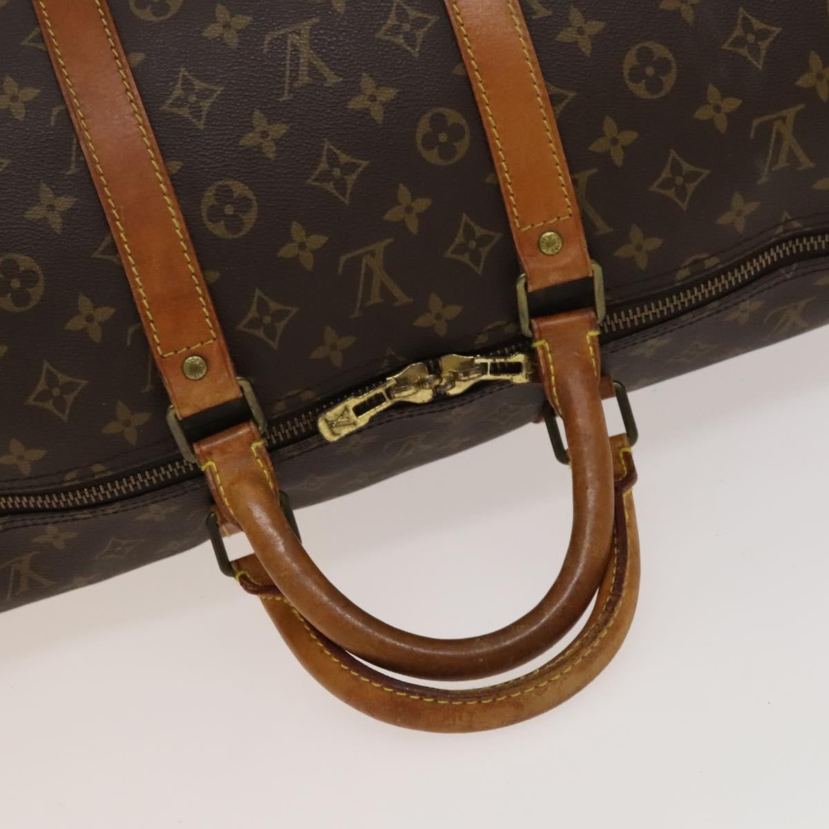 Louis Vuitton Keepall Bandouliere Bag Monogram Canvas, BROWN, CANVAS, Travel bag