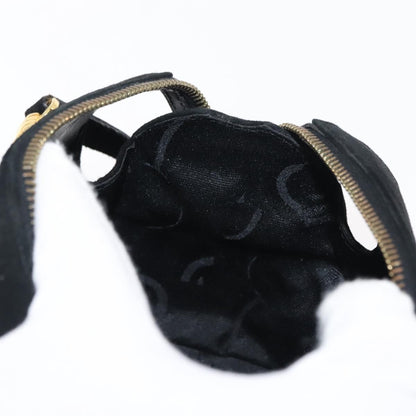 Salvatore Ferragamo Gancini mini handbag Canvas, BLACK, SUEDE, Handbag