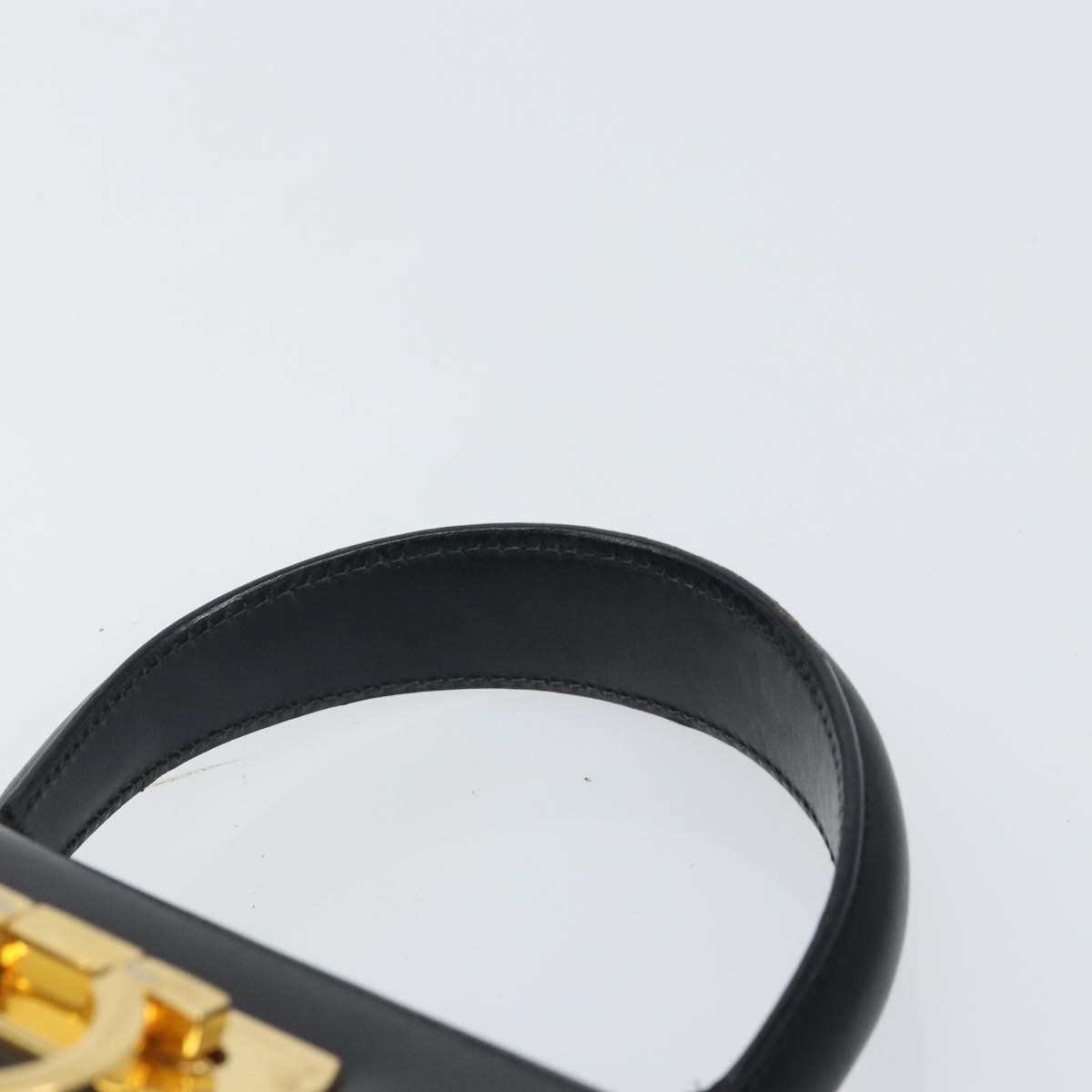 Salvatore Ferragamo Convertible Top Handle Bag Leather, BLACK, LEATHER, Handbag