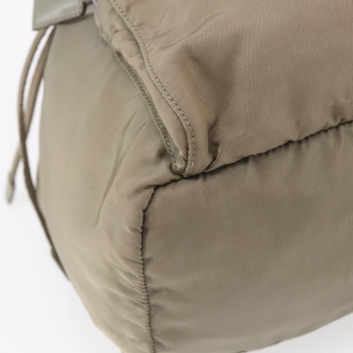 Prada Front Pocket Buckle Backpack Nylon, BEIGE, NYLON, Backpack