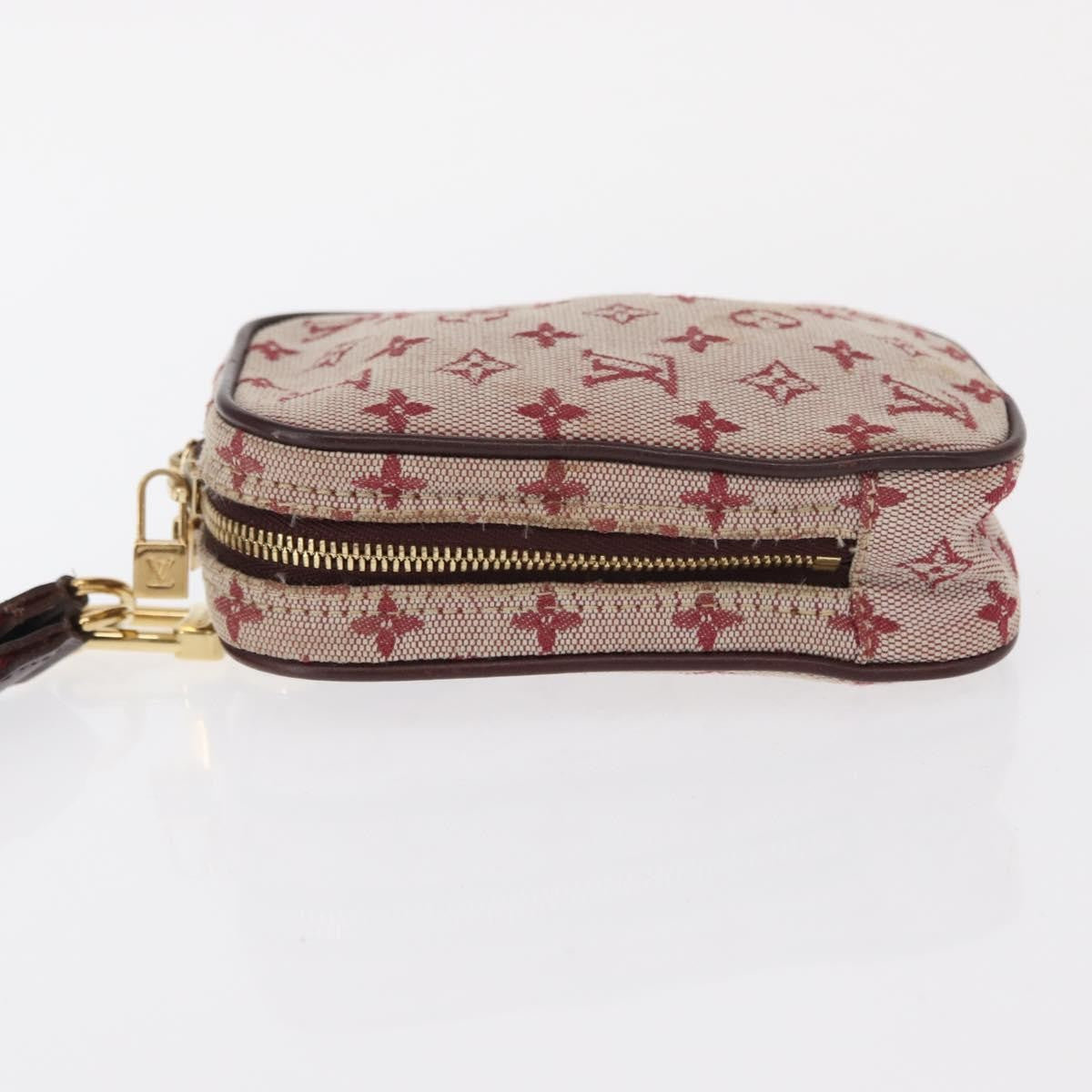 Louis Vuitton Camera Bag Mini Lin, RED, CANVAS, Clutche & pouche