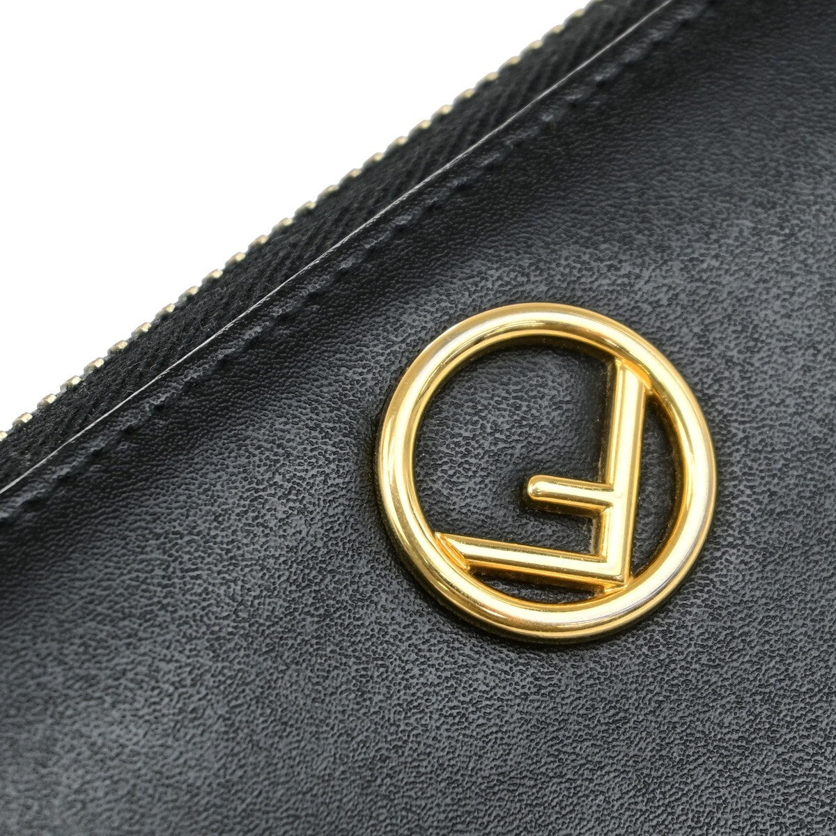 Fendi F is Fendi Zip Around Wallet Leather, BLACK, LEATHER, Wallets