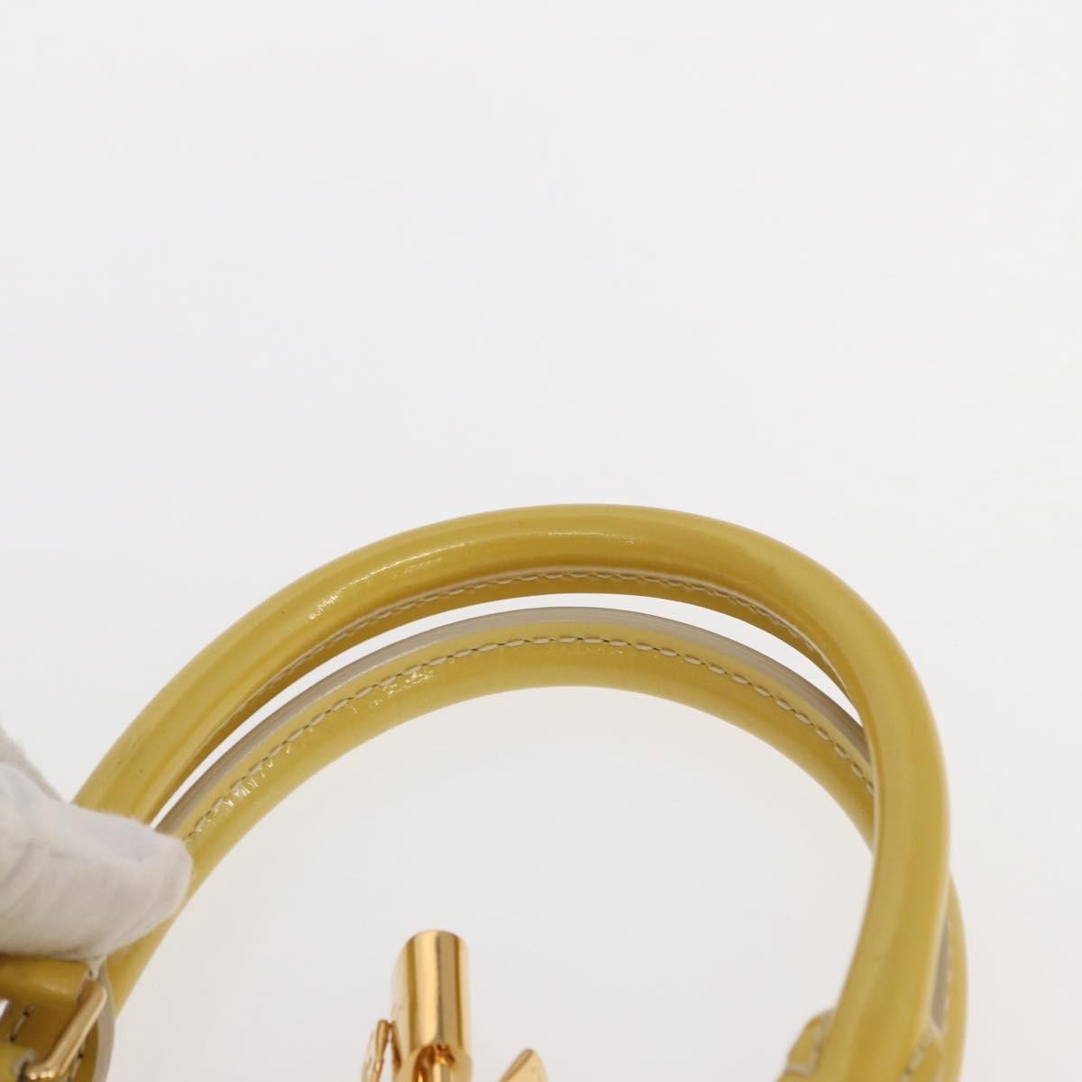Louis Vuitton Alma Handbag Monogram Vernis, YELLOW, PATENT_LEATHER, Handbag