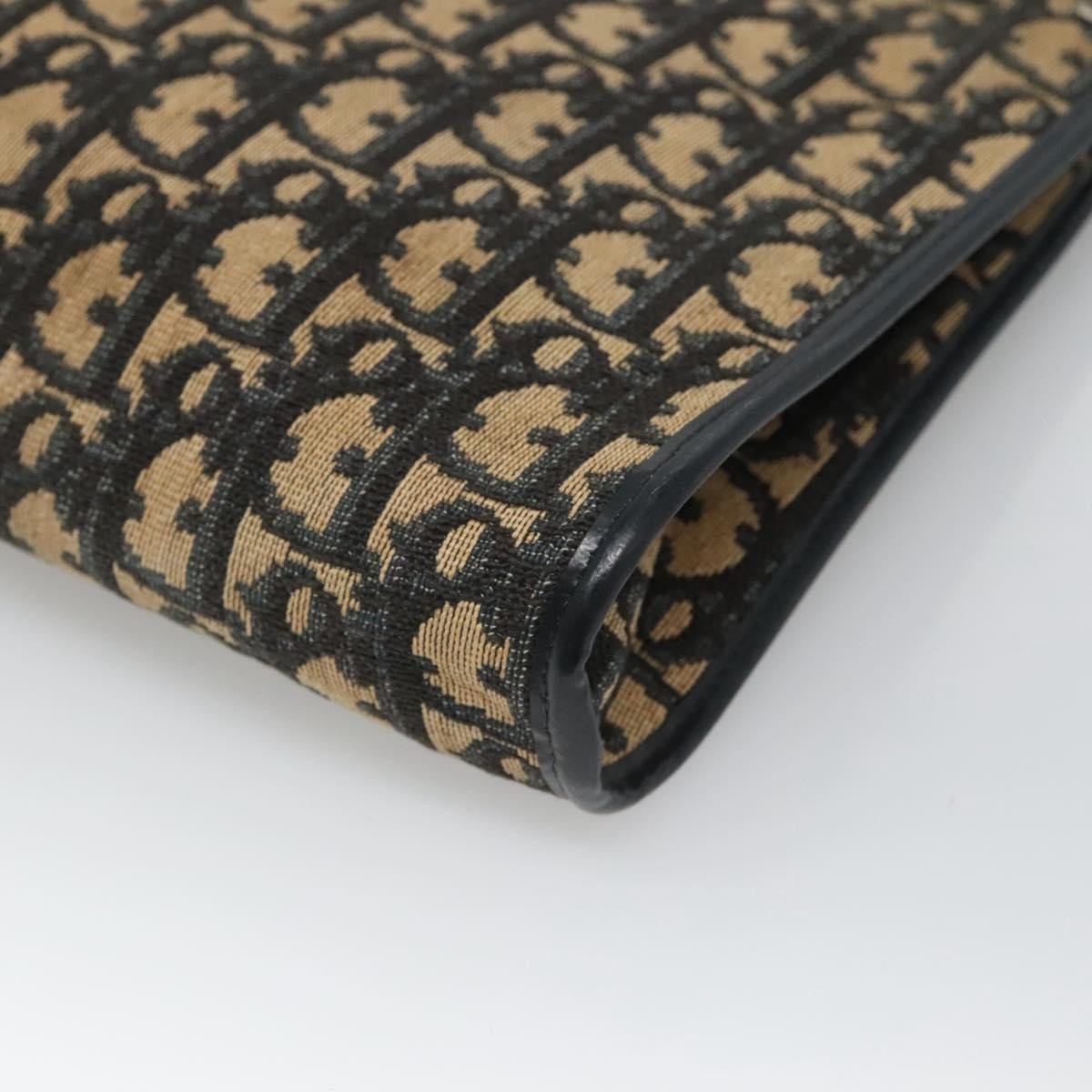 Christian Dior Vintage Trotter Shoulder Bag Canvas, NAVY, CANVAS, Shoulder bag