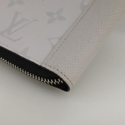 Louis Vuitton Zippy wallet vertical Taiga leather, WHITE, LEATHER, Wallets
