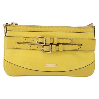 Burberry Vintage Shoulder Bag Leather, YELLOW, LEATHER, Shoulder bag