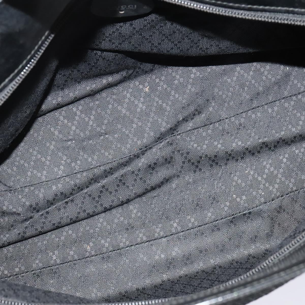 Gucci Vintage Bamboo Handle Bag Canvas, BLACK, CANVAS, Handbag