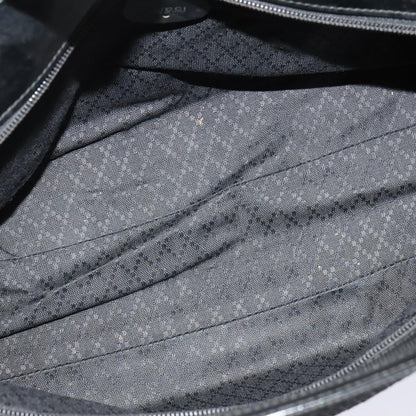 Gucci Vintage Bamboo Handle Bag Canvas, BLACK, CANVAS, Handbag