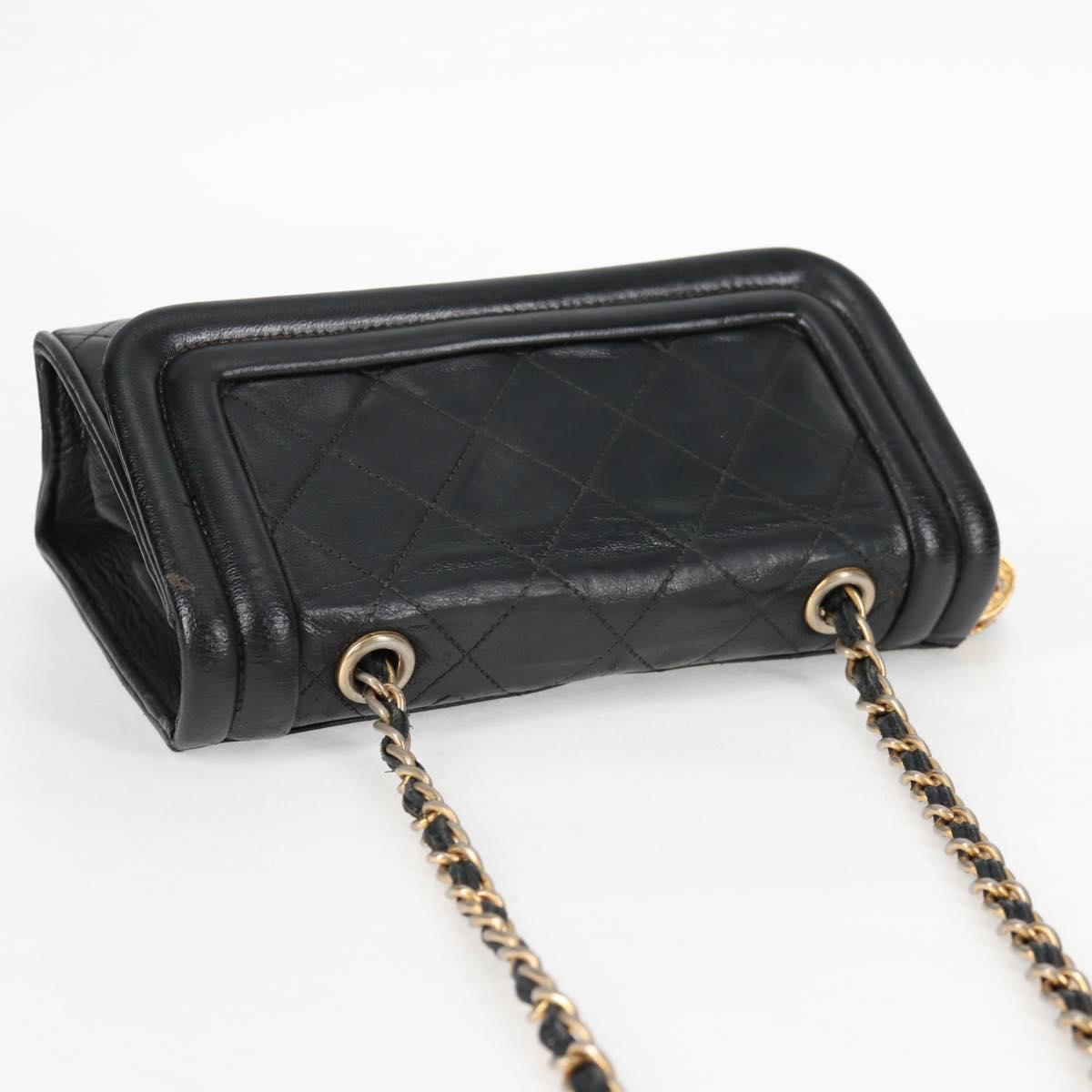 Chanel Vintage Tassel Flap Bag Leather, BLACK, LEATHER, Handbag