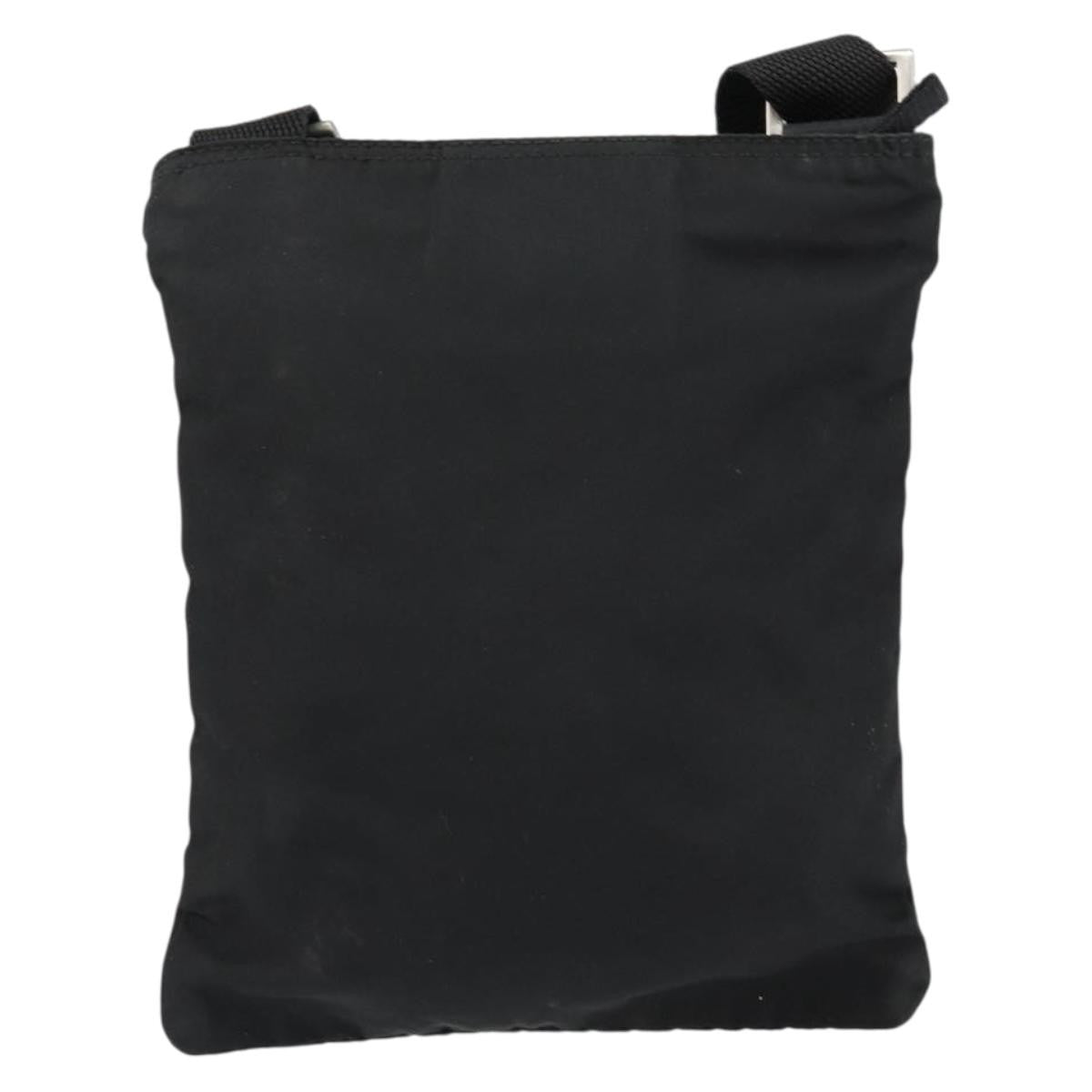 Prada Flat Messenger Bag Tessuto, BLACK, NYLON, Shoulder bag