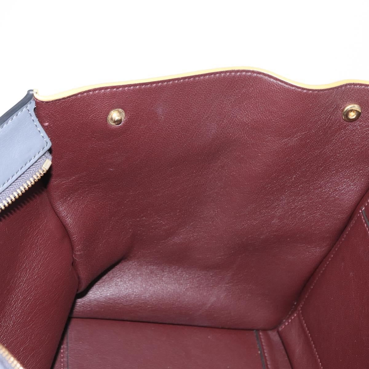 Celine Tricolor Trapeze Bag Leather, GRAY, LEATHER, Handbag