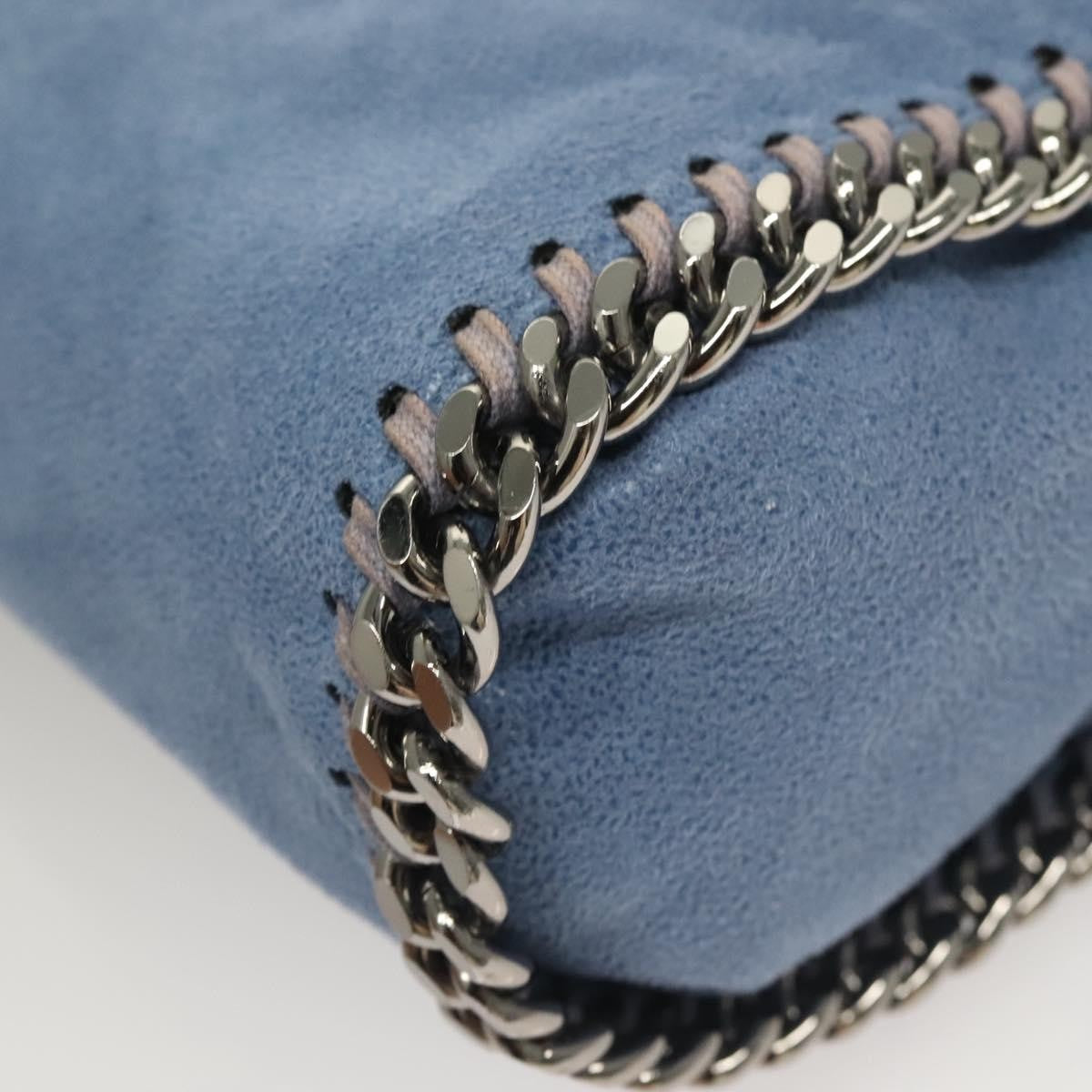 Stella McCartney Falabella Fold Over Crossbody Bag Suede, BLUE, SUEDE, Crossbody bag