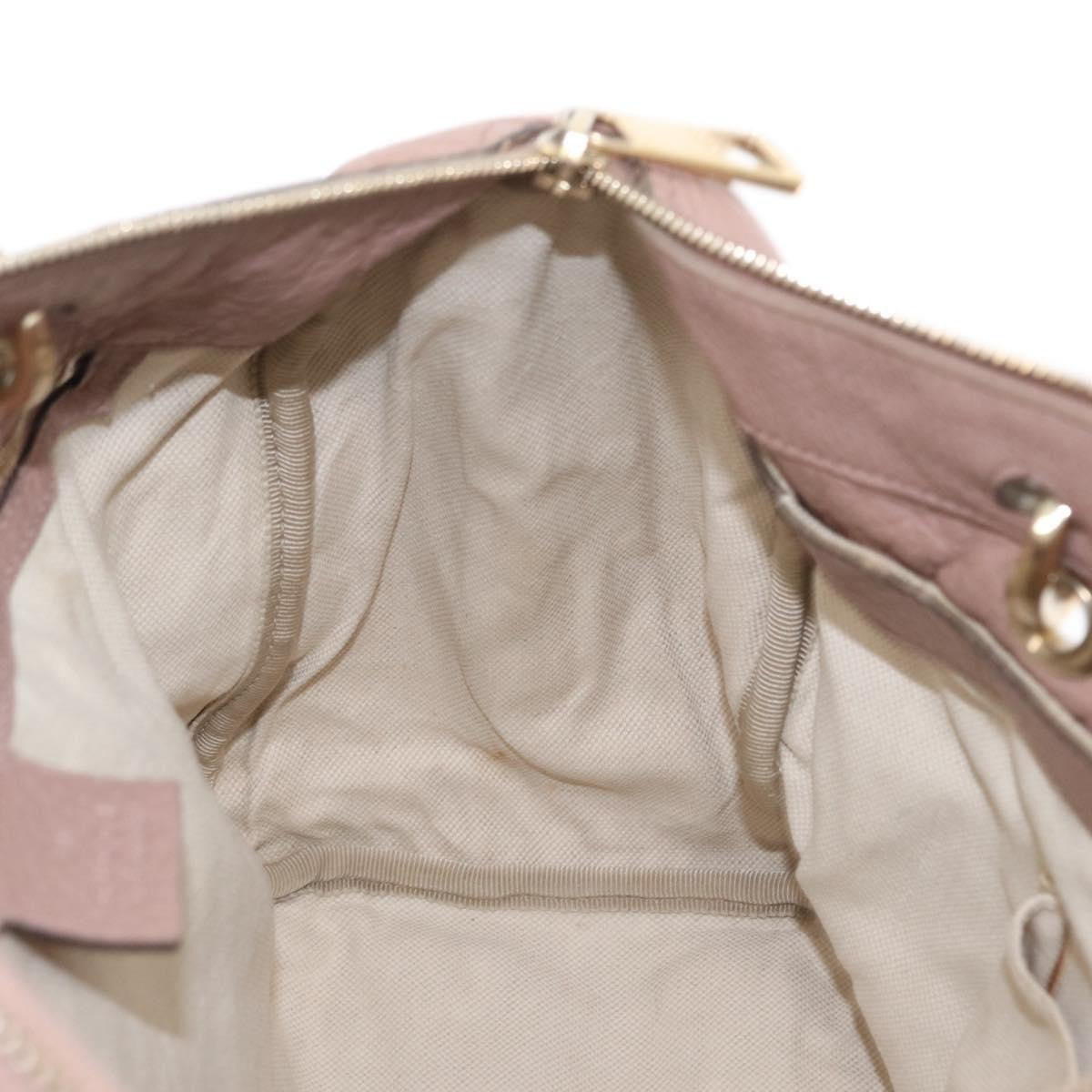 Gucci Bamboo Shopper Tote Leather, PINK, LEATHER, Handbag