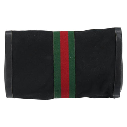 Gucci Sherry line pouch Canvas, BLACK, CANVAS, Clutche & pouche